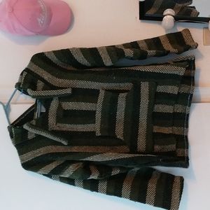 Baja jacket/sweater, size M, green, white, black